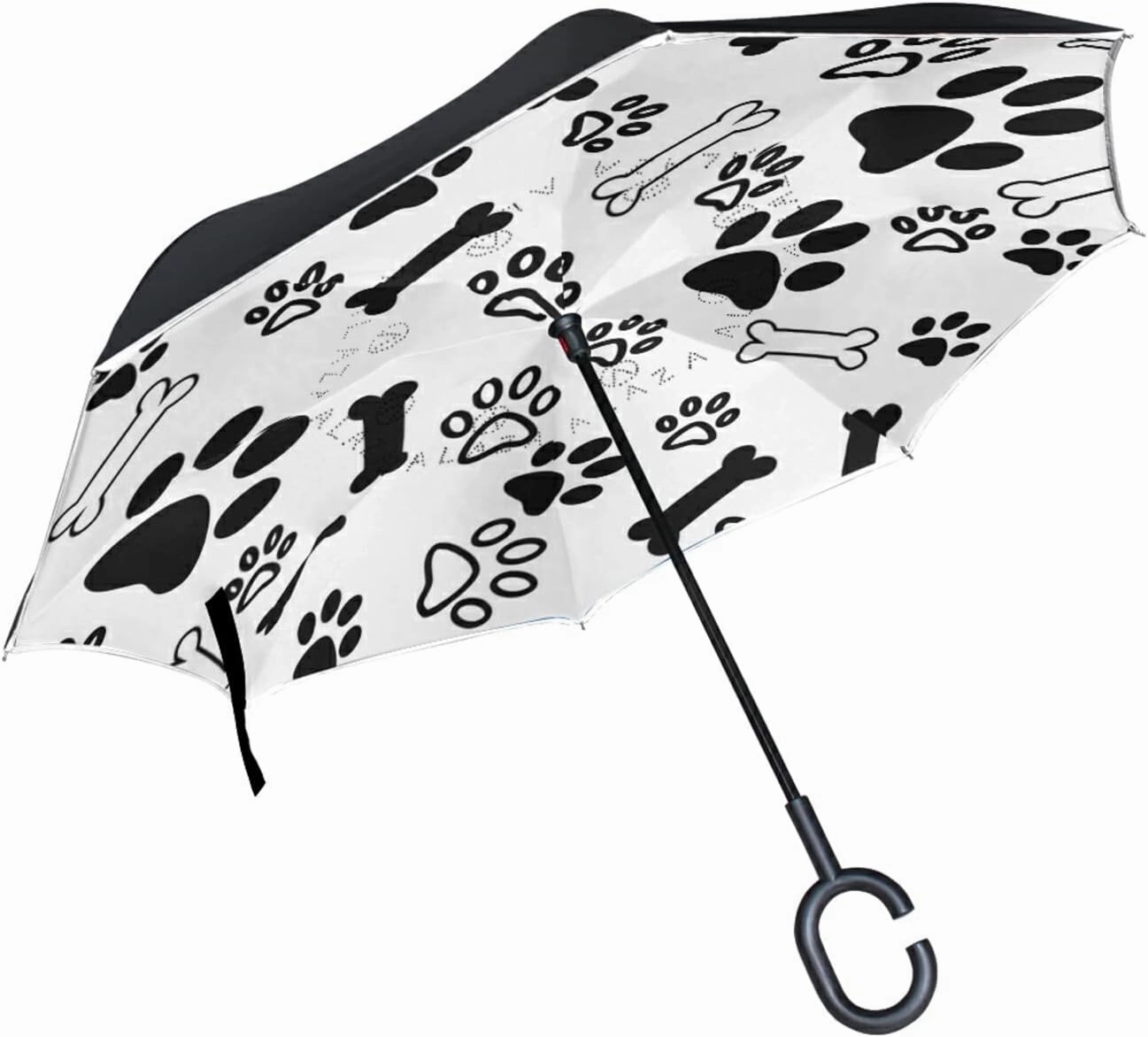 Oyihfvs Double Layer Inverted Umbrella, With C-Shaped Handle Windproof UV Proof Durable Parasol, For Men Women Outdoor Folding Rain Sun