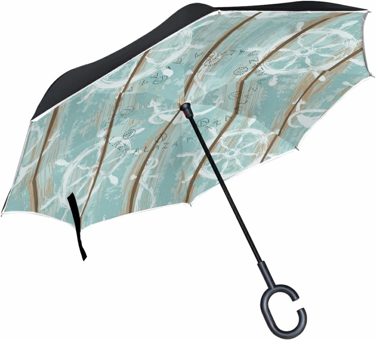 Oyihfvs Double Layer Inverted Umbrella, With C-Shaped Handle Windproof UV Proof Durable Parasol, For Men Women Outdoor Folding Rain Sun