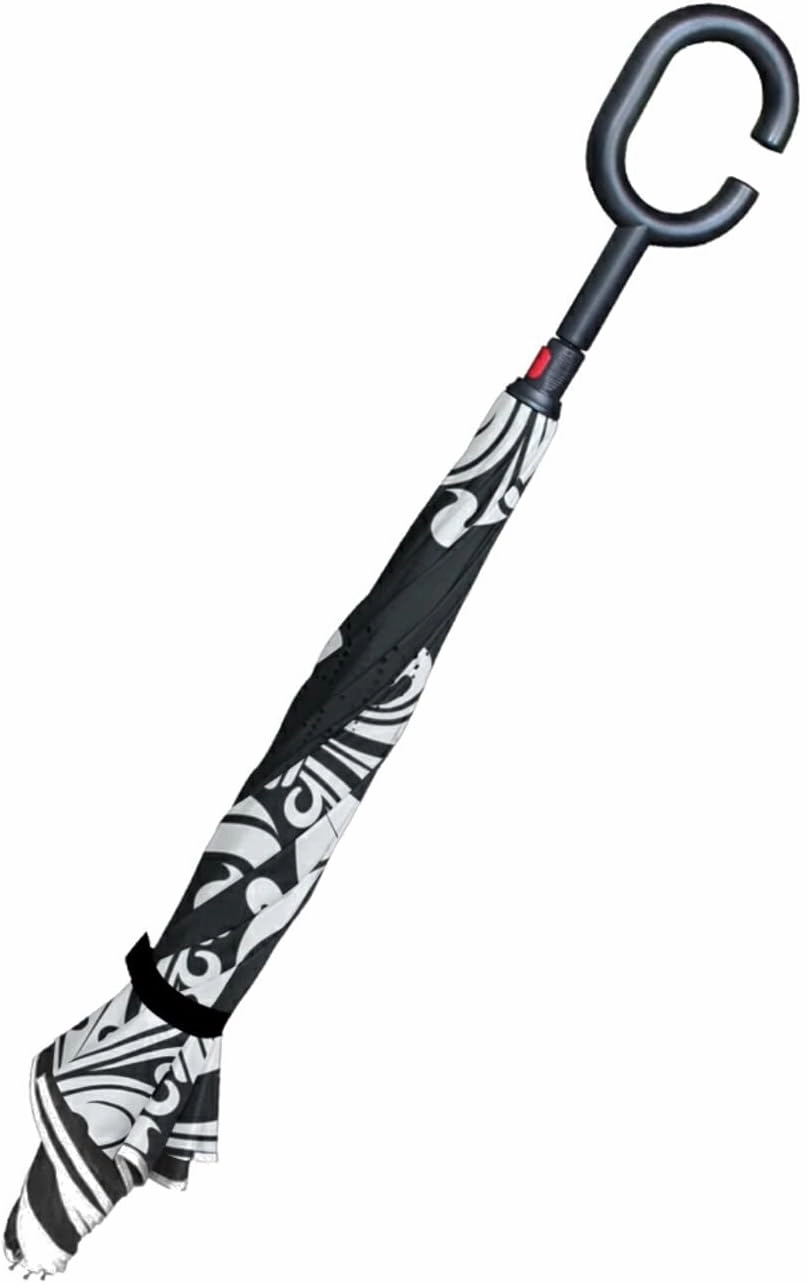 Oyihfvs Double Layer Inverted Umbrella, With C-Shaped Handle Windproof UV Proof Durable Parasol, For Men Women Outdoor Folding Rain Sun