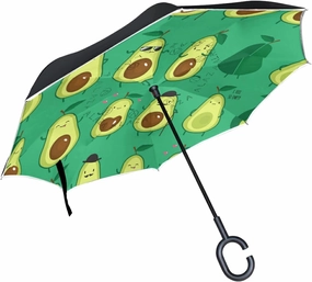 Oyihfvs Double Layer Inverted Umbrella, With C-Shaped Handle Windproof UV Proof Durable Parasol, For Men Women Outdoor Folding Rain Sun