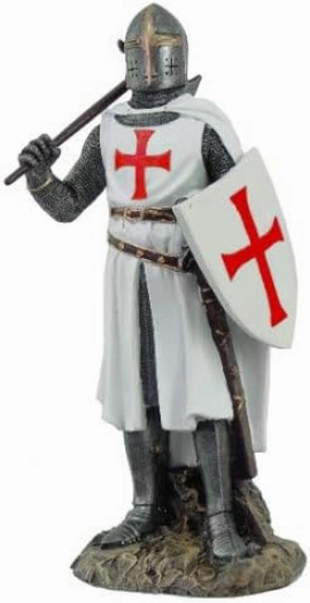 Pacific Giftware Crusader Knight in Full Shield and Sword Armor Collectible Figurine 11.5 Inch Tall