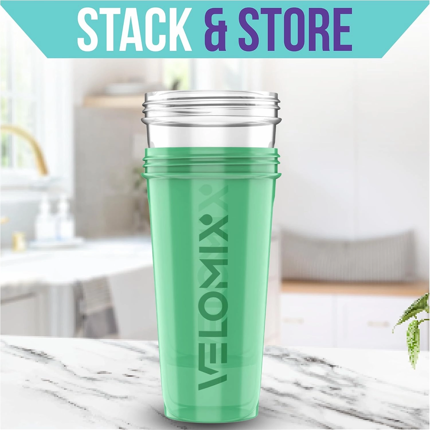 Pack Of 2-28 Oz Protein Shaker Bottles for Protein Mixes - 2x Wire Whisk, Leak Proof Shaker Cups, Protein Shaker Bottle Pack, Shakers for Protein Shakes-Turquoise & Transparent