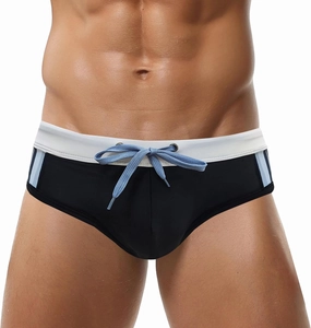 Panegy Mens Basic Classic Swim Briefs Padded Bikini Swimwear Triangle Swimsuit Bikini Bottoms Low Rise S-XXL