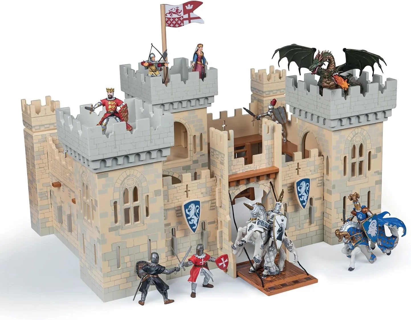 Papo - Medieval & Fantasy - Weapon Master Castle - 60002 - Wooden playset for Figurines - Collectible - for Children - Suitable for Boys and Girls - from 3 Years Old