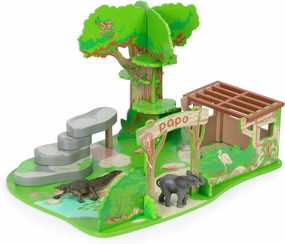 Papo - Wildlife - The Animal Reserve - 80011 - Wooden playset for Figurines - Collectible - for Children - Suitable for Boys and Girls - from 3 Years Old