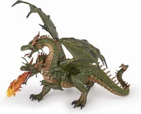 Papo -Hand-Painted - Figurine -Medieval-Fantasy -Two Headed Dragon -36019 - Collectible - for Children - Suitable for Boys and Girls - from 3 Years Old