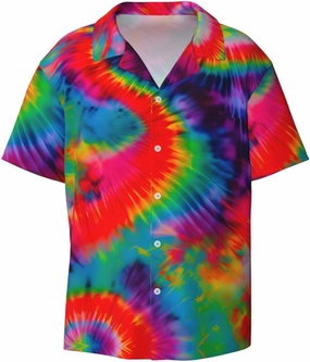 Parrots On Tree Men's Cotton Shirt Men's Short-Sleeved Shirt Button Casual Shirt Loose Top Holiday