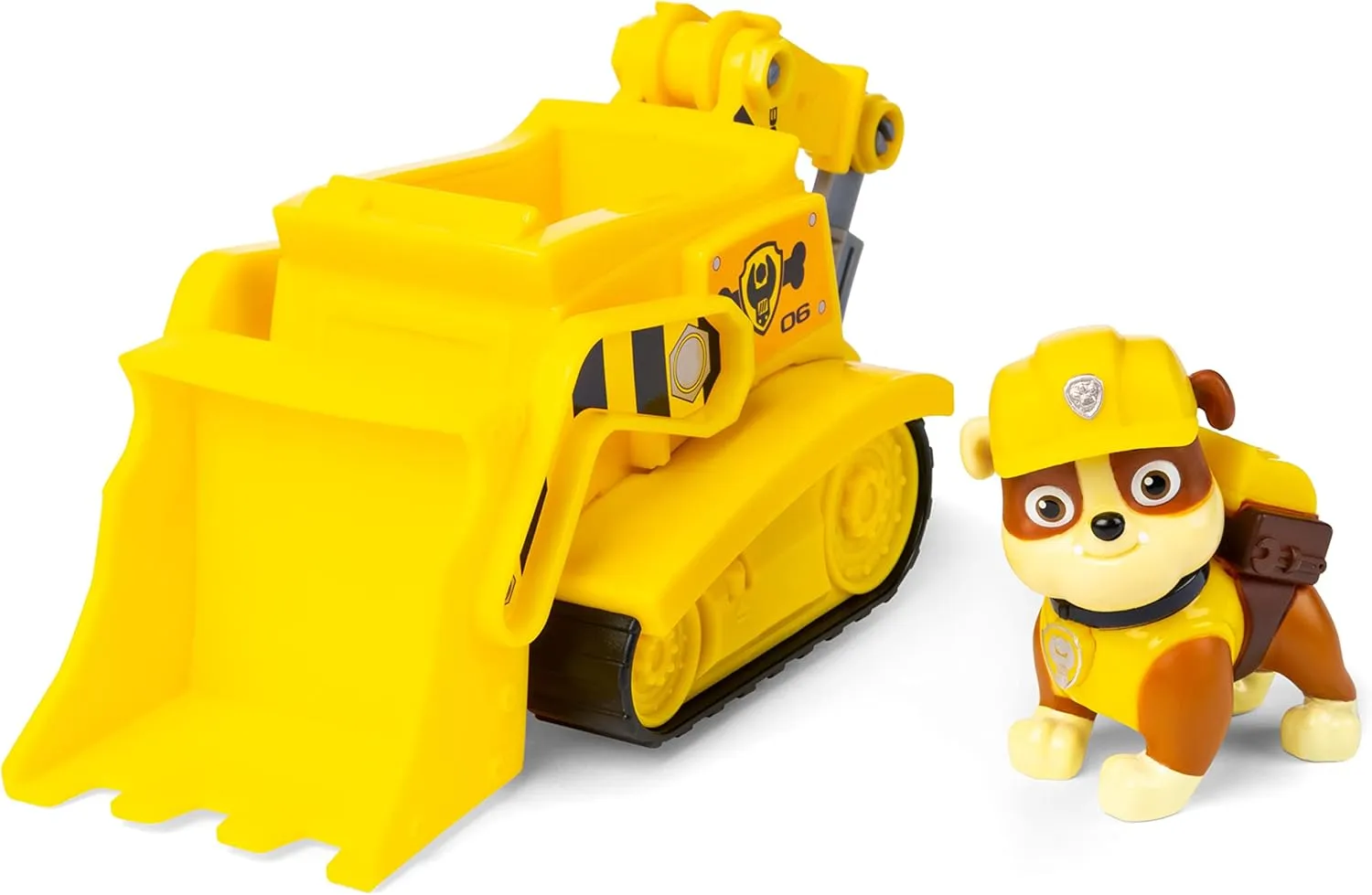 Paw Patrol, Rubble’s Bulldozer Vehicle with Collectible Figure, for Kids Aged 3 Years and Over