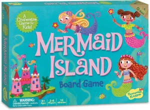 Peaceable Kingdom Mermaid Island Award Winning Cooperative Board Game for 2 to 6 Kids Ages 5 