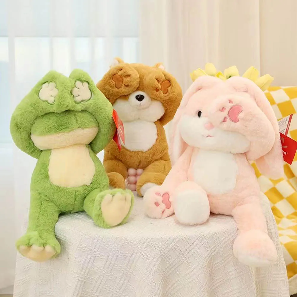 Peek A Boo Frog Duck Bunny Plush Toy