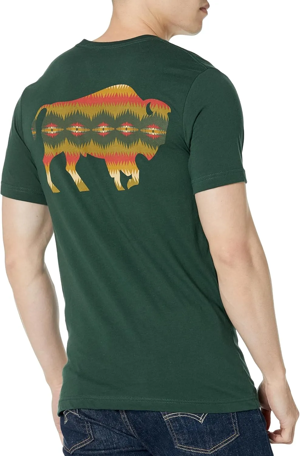PENDLETON Men's Short Sleeve Tye River Buffalo Graphic T-Shirt