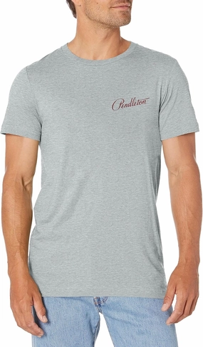 PENDLETON Men's Short Sleeve Trapper Peak Heather Graphic T-Shirt