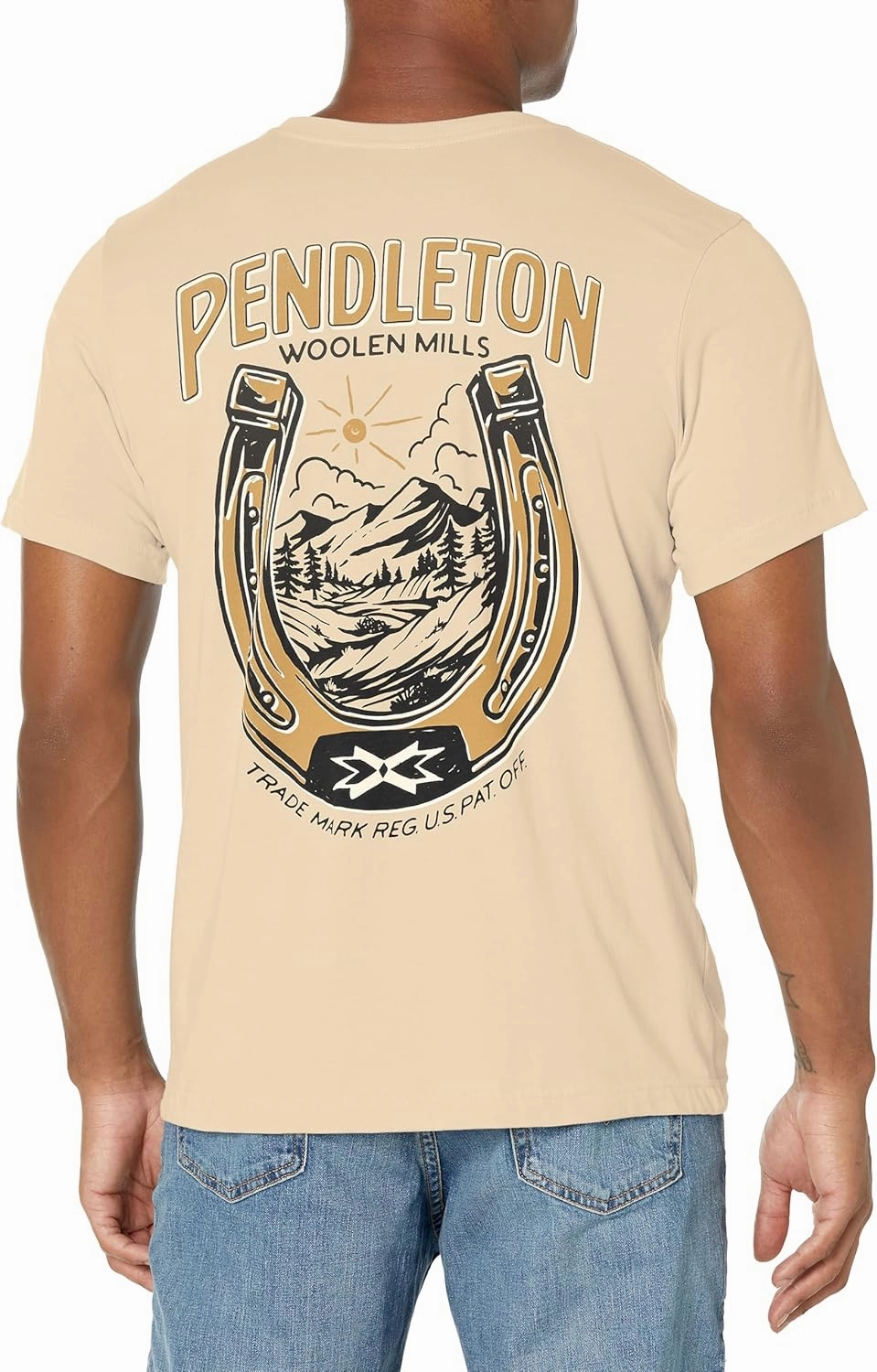 PENDLETON Men's Short Sleeve Vintage Horseshoe Graphic T-Shirt