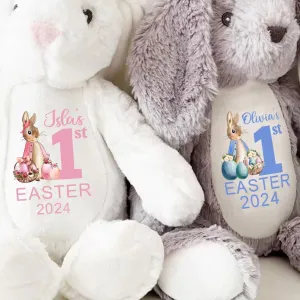 Personalised My First Easter Gift Bunny with Name，The Plush Rabbit That Accompanies The Child