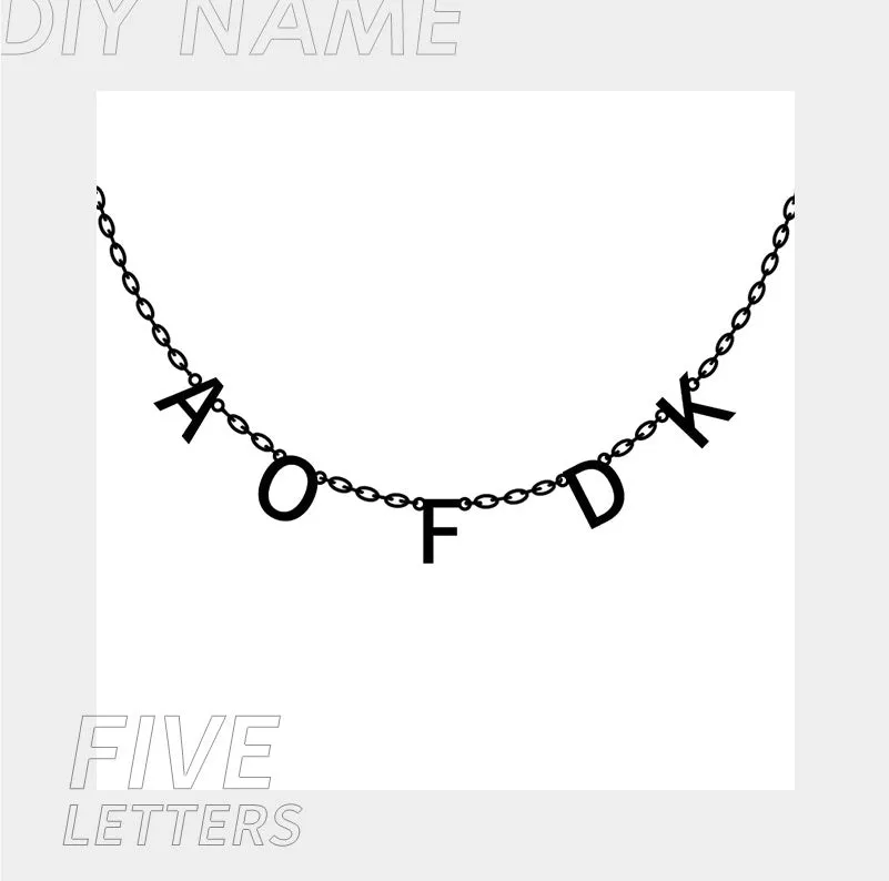 Personalized Alphabet Name Necklace DIY
