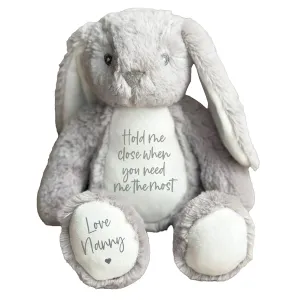 Personalized Plush Bunny Keepsake Gift Custom Hold Me Close Worry Rabbit Toy Adorable Stuffed Animal for Newborns, Babies, Kids Perfect for Baby Showers, Birthdays, Christmas(B)