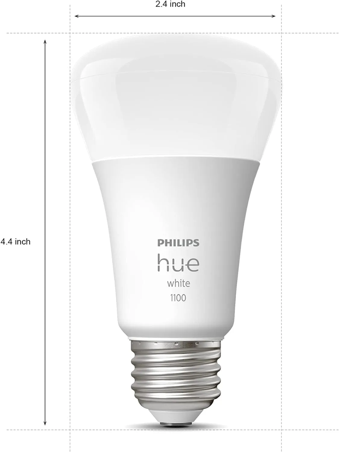 Philips Hue Smart 60W A19 LED Bulb - Soft Warm White Light - 4 Pack - 800LM - E26 - Indoor - Control with Hue App - Works with Alexa, Google Assistant and Apple Homekit