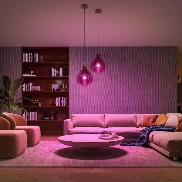 Philips Hue Color 75W A19 Smart LED Bulb 2PK   Hue Bridge - White and Color Ambiance