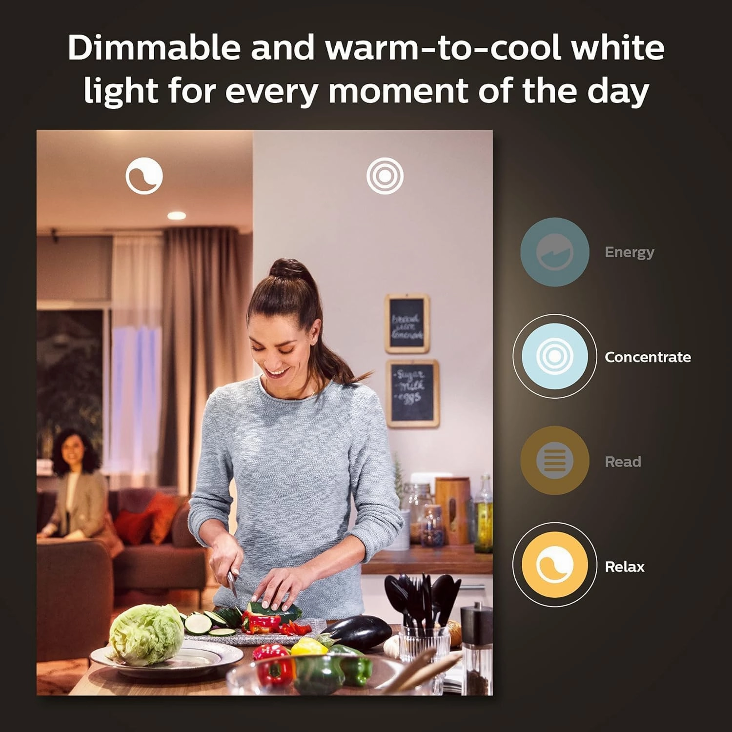 Philips Hue Smart 60W A19 LED Bulb - White Ambiance Warm-to-Cool White Light - 2 Pack - 800LM - E26 - Indoor - Control with Hue App - Works with Alexa, Google Assistant and Apple Homekit
