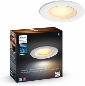 Philips Hue Smart Recessed 5/6 Inch LED Downlight - White Ambiance Warm-to-Cool White Light - 1 Pack - 1100LM - Indoor - Control with Hue App - Works with Alexa, Google Assistant and Apple Homekit