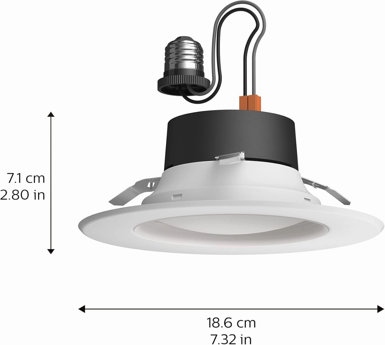 Philips Hue Smart Recessed 5/6 Inch LED Downlight - White Ambiance Warm-to-Cool White Light - 1 Pack - 1100LM - Indoor - Control with Hue App - Works with Alexa, Google Assistant and Apple Homekit