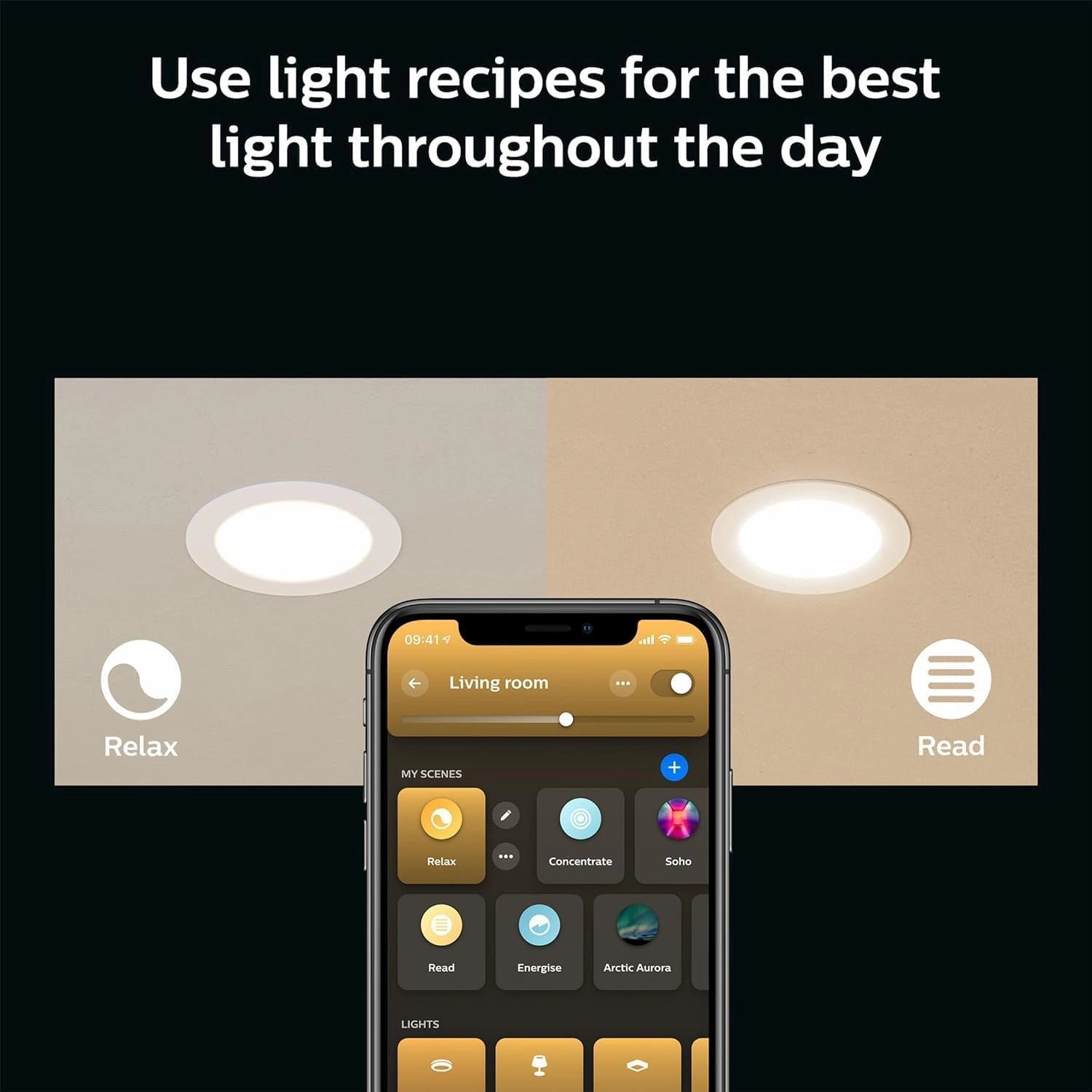 Philips Hue Smart Slim 5/6 Inch LED Downlight - White and Color Ambiance Color-Changing Light - 6 Pack - 1200LM - Indoor - Control with Hue App - Works with Alexa, Google Assistant and Apple Homekit