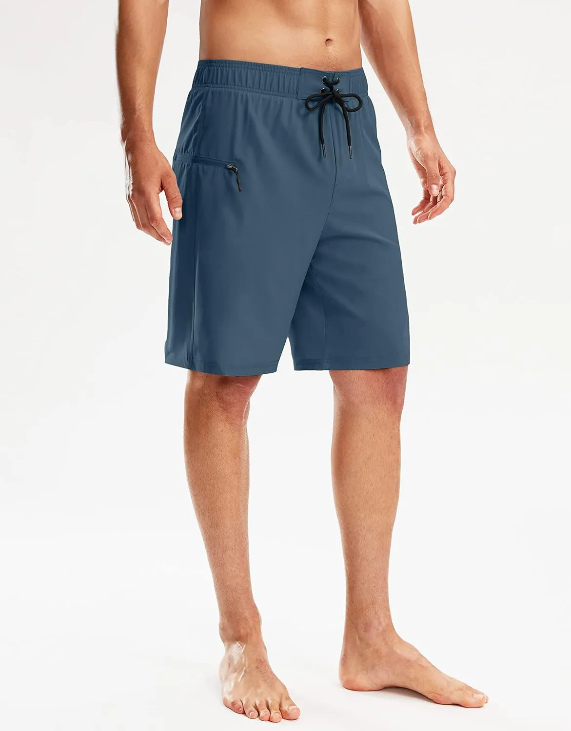Pinkbomb Men's Swim Trunks with Compression Liner 9 Inch Quick Dry Swimsuit Swimming Swim Board Shorts for Men with Pockets