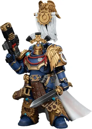 Pipigirl JoyToy 40K Genuine License 1:18 Action Figure, Space Marine Ultramarines Legion Praetor with Power Sword and Volkite Serpenta, 5.35IN Collectible Action Figures Kits