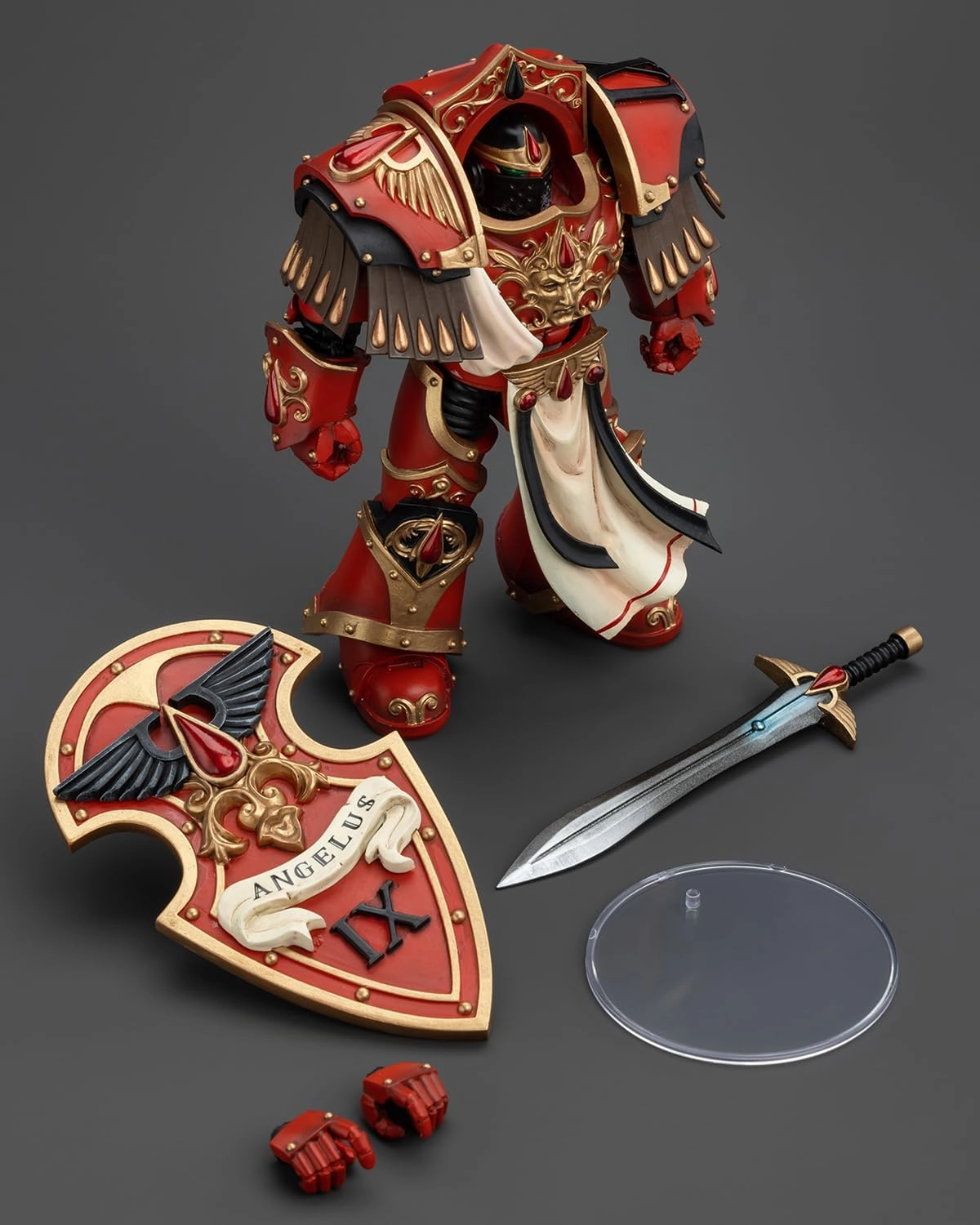 Pipigirl JoyToy 40K Genuine License 1:18 Action Figure, Blood Angels Crimson Paladins Squad Crimson Paladin 3, 5.35inch Collectible Action Figures