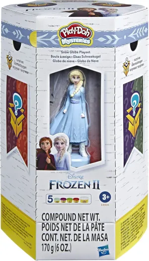 Play-Doh Mysteries Disney Frozen 2 Snow Globe Playset Surprise Toy with 5 Non-Toxic Play-Doh Colors