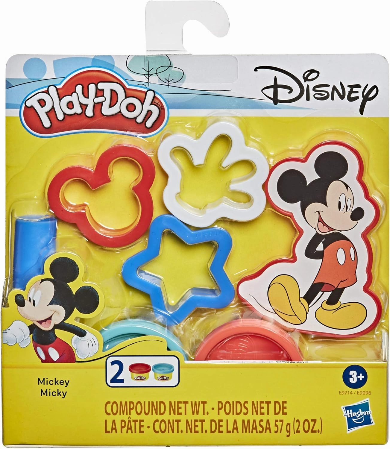Play-Doh Disney Mickey Mouse 5-Piece Toolset for Kids 3 Years and Up with 2 Non-Toxic Colors