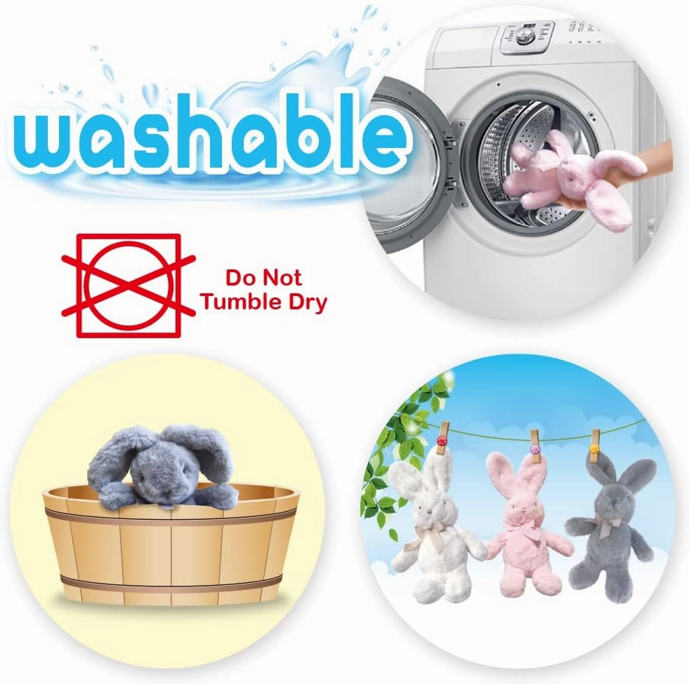 Plush Stuffed Animals Toys Soft and Cuddly Great Christmas Easter Birthday for Toddlers Kids and All Ages (Grey Bunny)