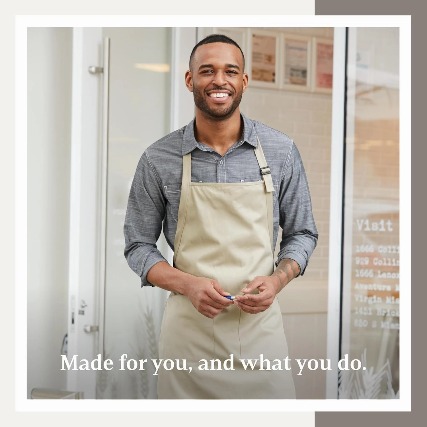 Port Authority Full-Length Two-Pocket Bib Apron
