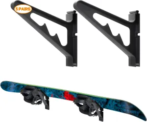 Poskad Snowboard Wall Mount Display Rack,Adjustable Storage Layers Space Saving Design,Home and Garage SKi Board Storage.