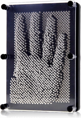PowerTRC Classic 3D Pin Art Toy, Metal Hand Pins Impression Board Toy for Birthday Gifts