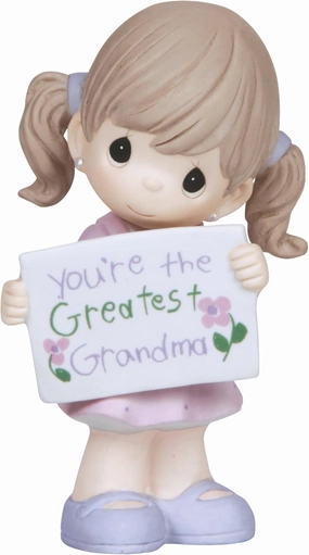 Precious Moments - Heartfelt Grandma Tribute Bisque Porcelain Figurine, Ideal for Grandparent's Day, Birthday, or Just Because, 133035