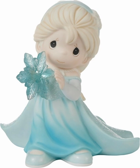 Precious Moments Disney Frozen Elsa Figurine | Like A Snowflake, You’re One of A Kind Disney Elsa Bisque Porcelain Figurine | Disney Decor & Gifts | Hand-Painted