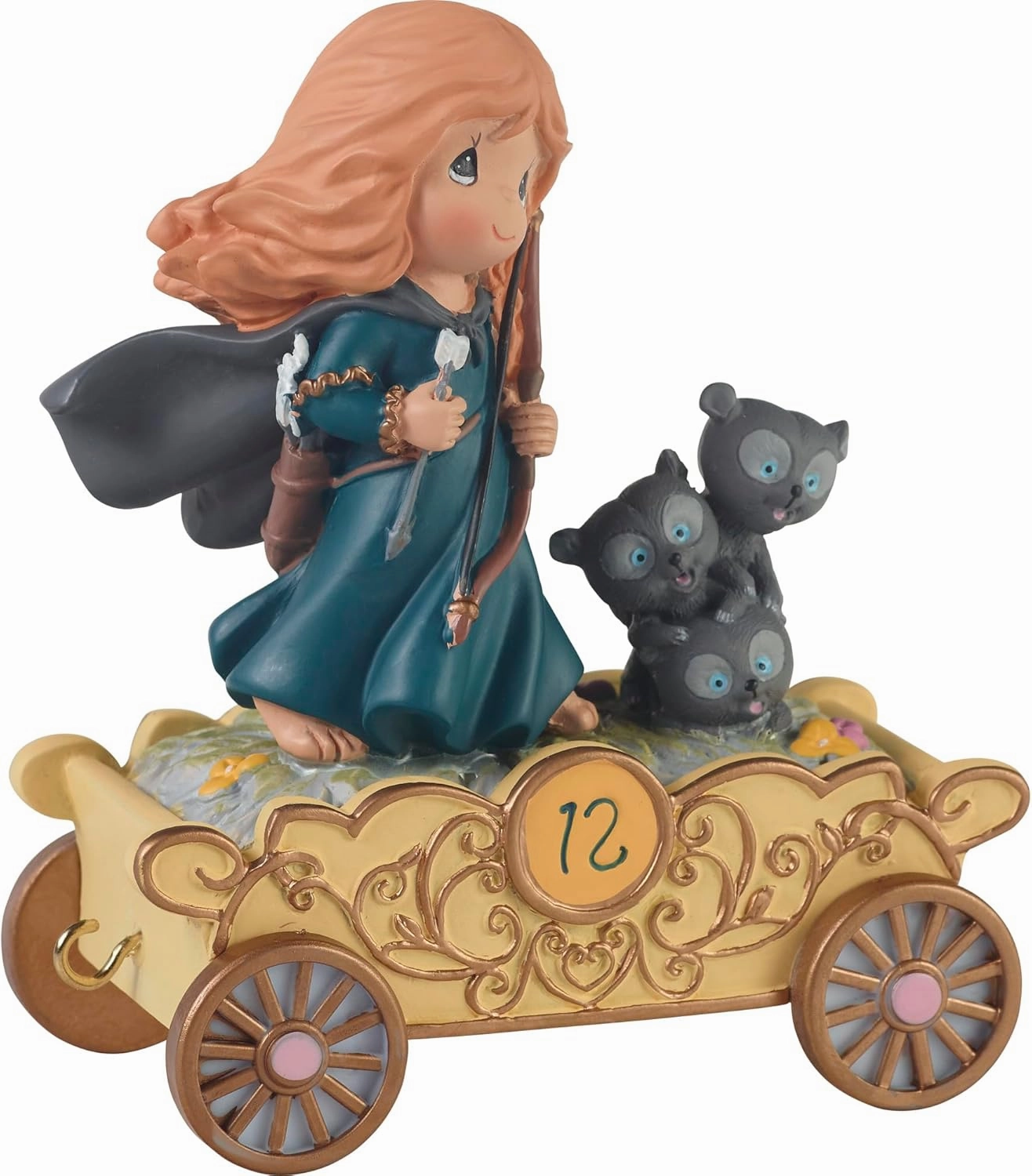 Precious Moments Disney Showcase Collection "Fulfill Your Dreams" - Age 12 Birthday Parade Resin Figurine, Disney Princess Merida Theme, 133406