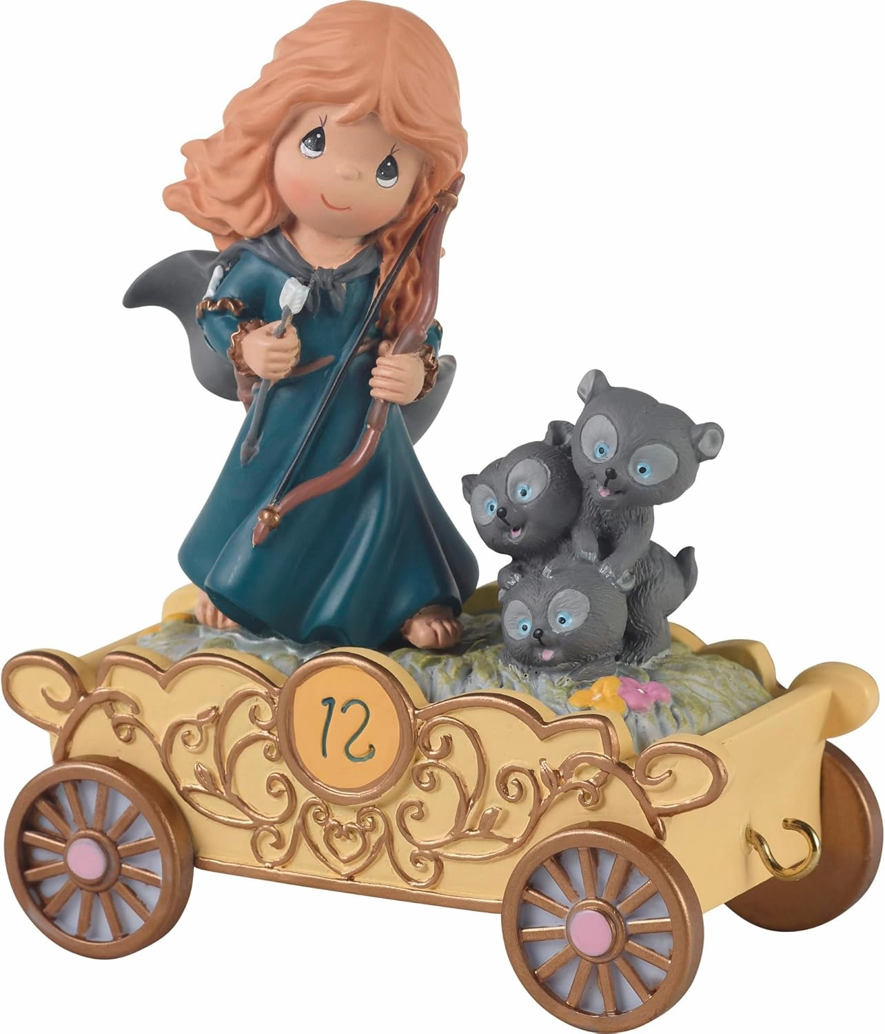 Precious Moments Disney Showcase Collection "Fulfill Your Dreams" - Age 12 Birthday Parade Resin Figurine, Disney Princess Merida Theme, 133406