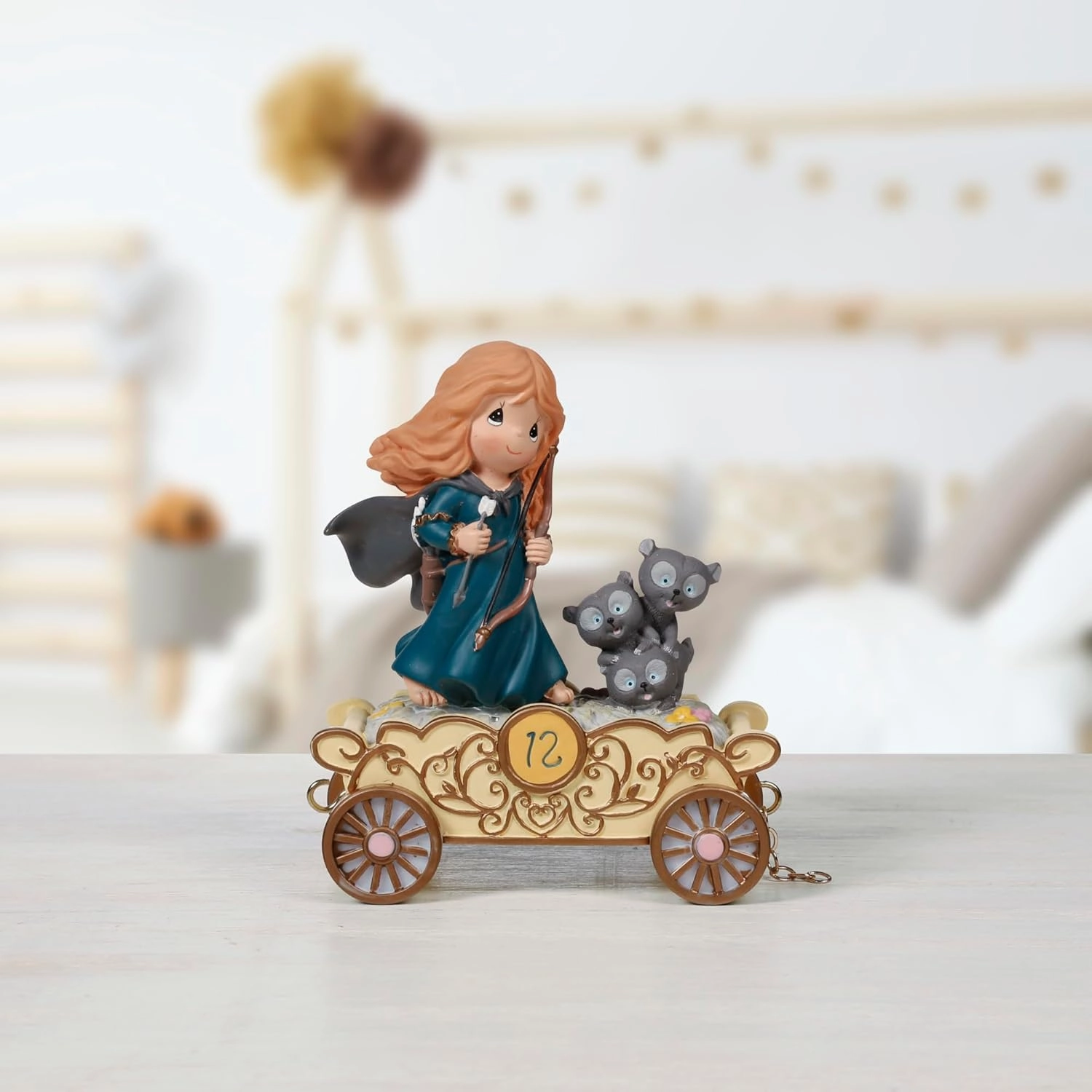 Precious Moments Disney Showcase Collection "Fulfill Your Dreams" - Age 12 Birthday Parade Resin Figurine, Disney Princess Merida Theme, 133406