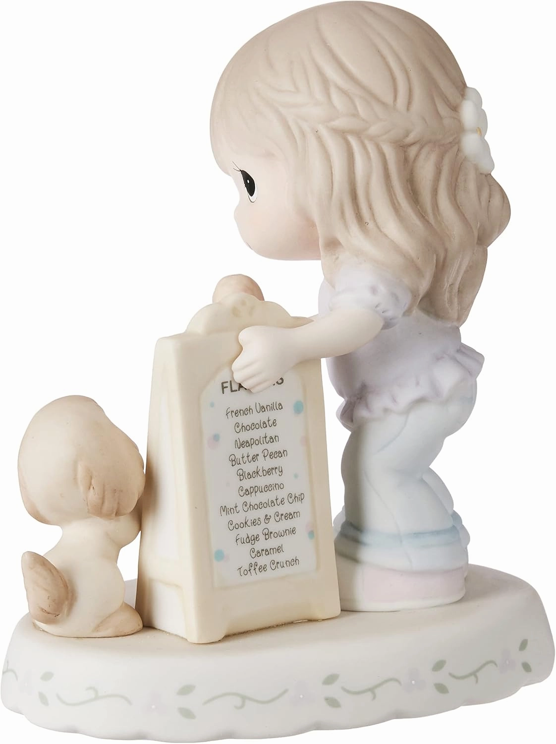Precious Moments, Growing In Grace, Age 11, Bisque Porcelain Figurine, Brunette Girl, 154038B