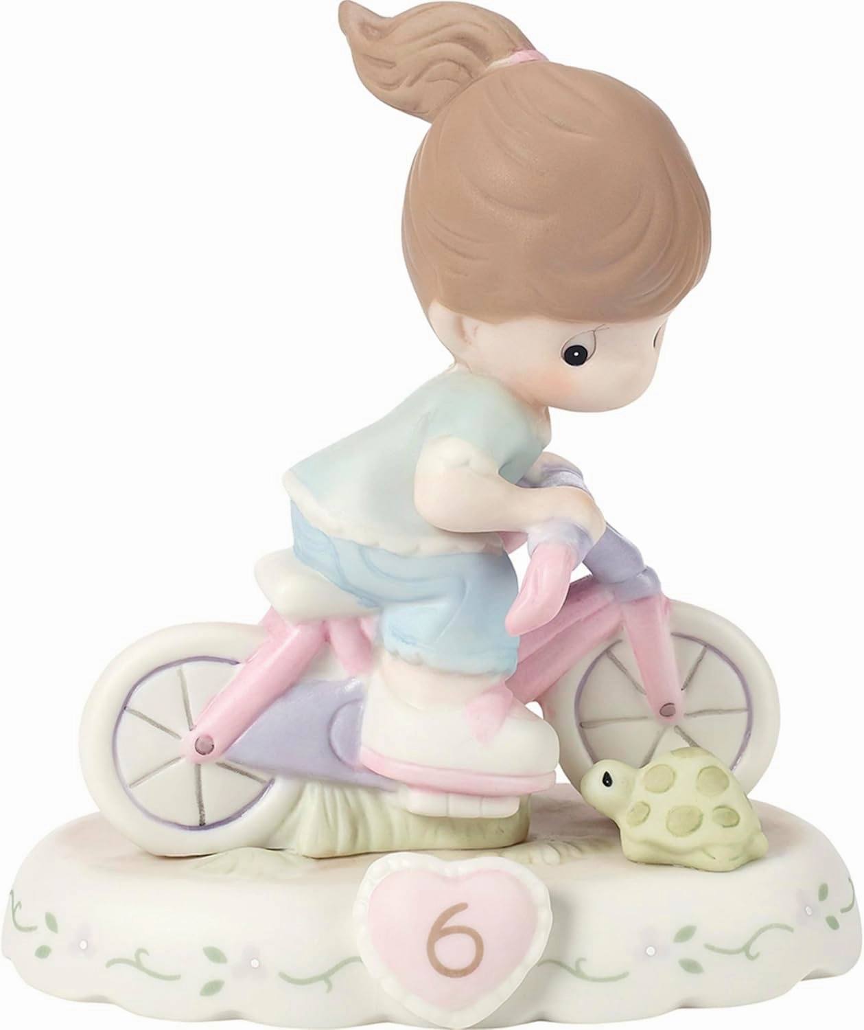 Precious Moments Growing In Grace, Age 6 Brunette Girl Figurine - Porcelain Keepsake for Birthday Celebrations, Collectible Home Décor
