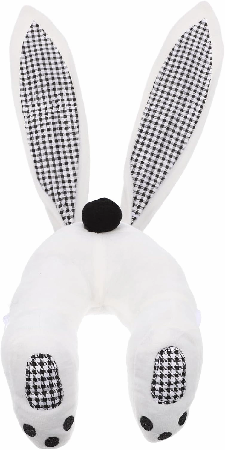 PRETYZOOM Easter Bunny Headband Wreath Plush Bunny Ears Headband Spring Festival Decor