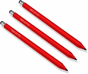 Pro Stylus Capacitive Pen Upgraded Works for NEC Medias X N-04E with Custom High Precision Touch Full Size 3 Pack! (RED)