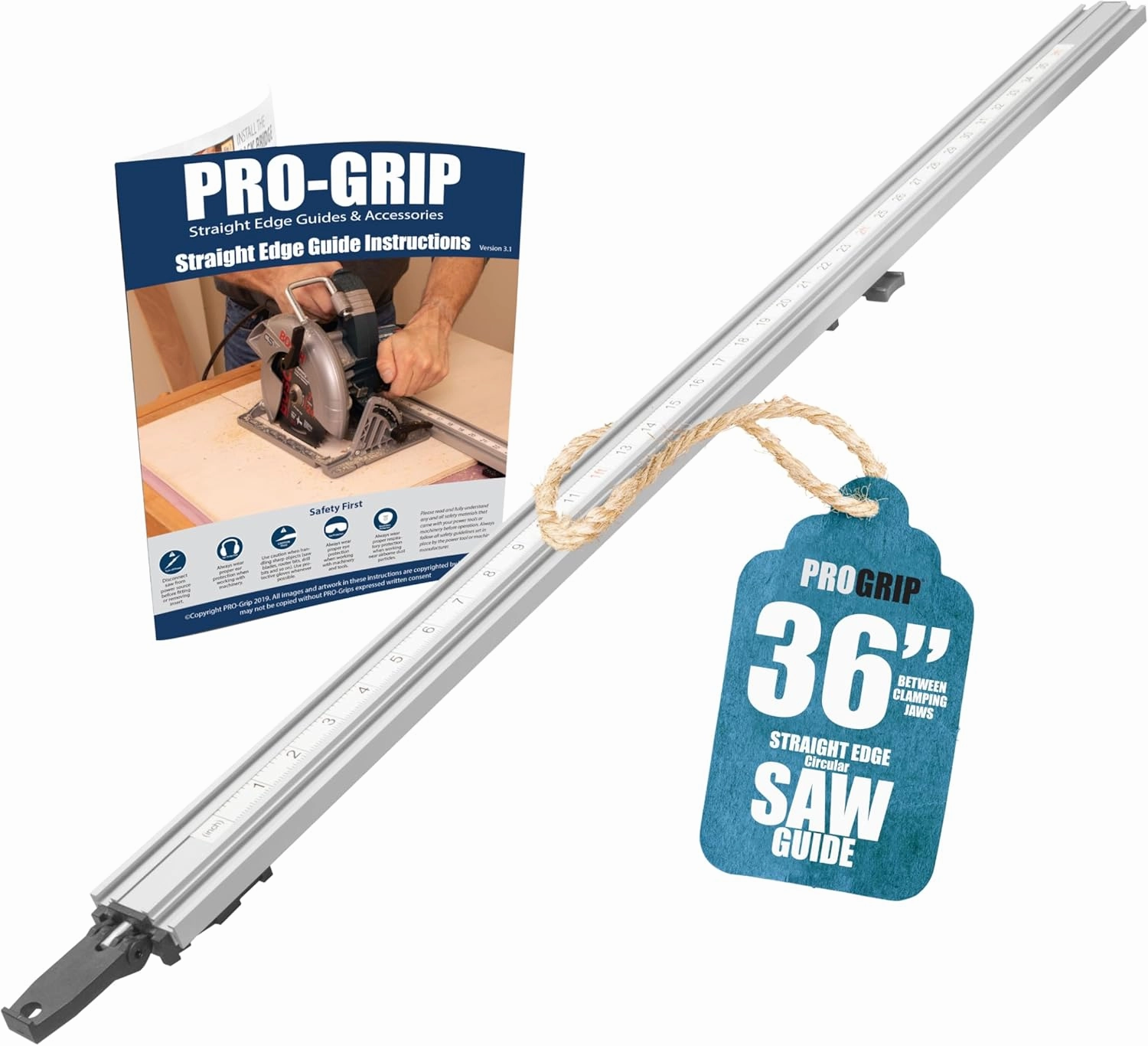 ProGrip Straight Edge Clamp Ideal for Cutting Large Sheets of Plywood and Dado Slots (36 inch Clamp)