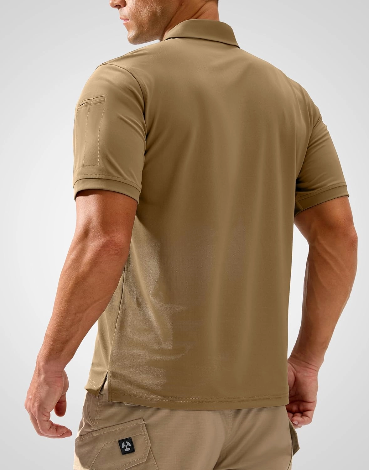 Pudolla Mens Tactical Shirts Short Sleeve Golf Work Polos Moisture Wicking Dry Fit Collared Shirt Lightweight Polo Shirt