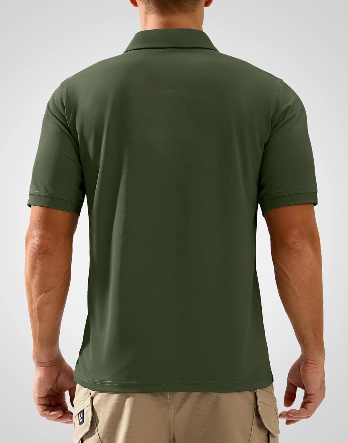 Pudolla Mens Tactical Shirts Short Sleeve Golf Work Polos Moisture Wicking Dry Fit Collared Shirt Lightweight Polo Shirt