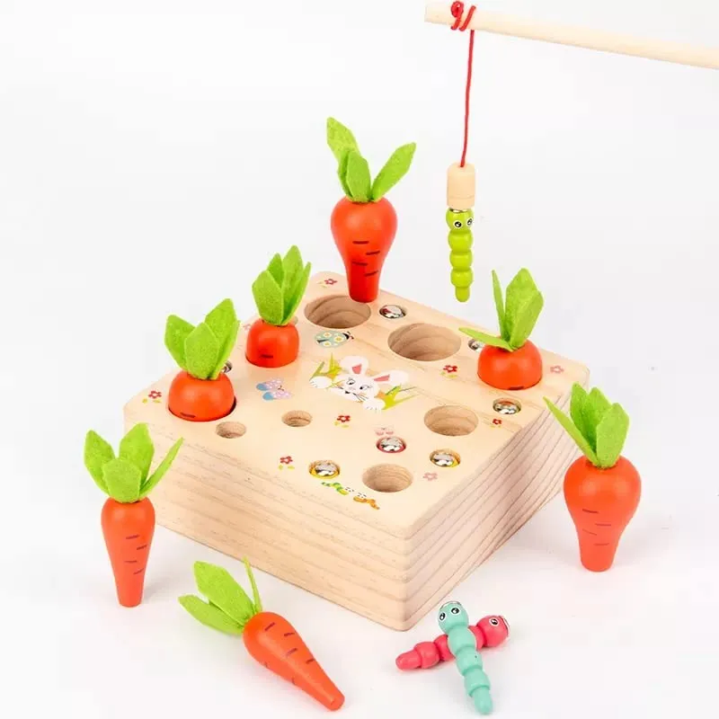 Pull Out Raddish Magnetic Insect Catching Game for Kids