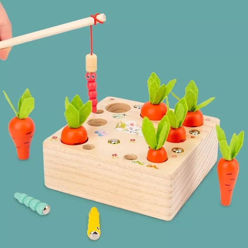 Pull Out Raddish Magnetic Insect Catching Game for Kids