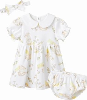 pureborn Baby Toddler Girl Dress with Bloomer Short and Long Sleeve Playwear Dress with Diaper Cover